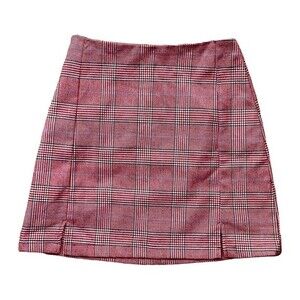 J. Galt Red Plaid Mini Skirt, One Size